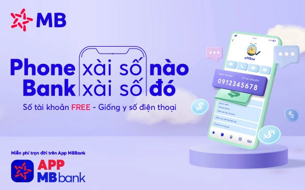 Số tài khoản MB Bank miễn phí giống Số điện thoại