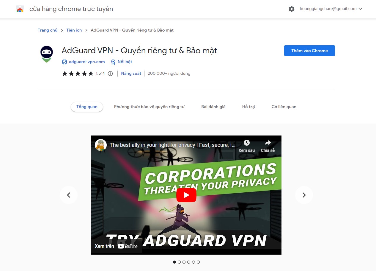 AdGuard VPN extension