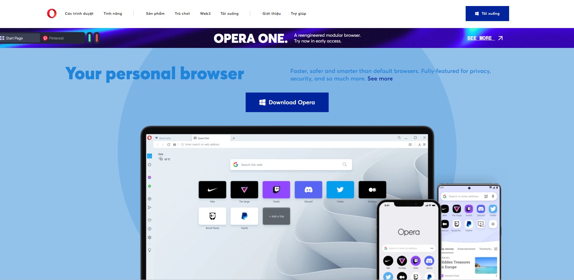 Trình duyệt web Opera Browser
